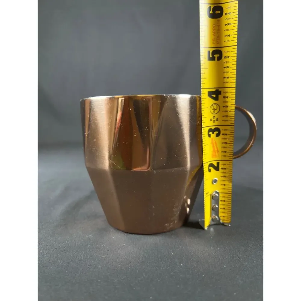 Starbucks Faceted Bronze Copper Tone Metal Coffee Mug cap home decor 2014